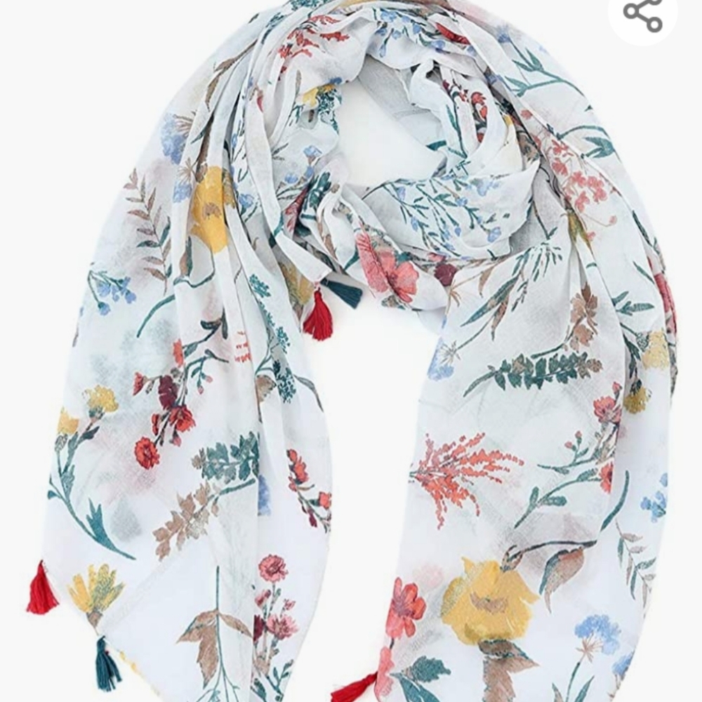 Lighweight Floral Shawl (worn once)